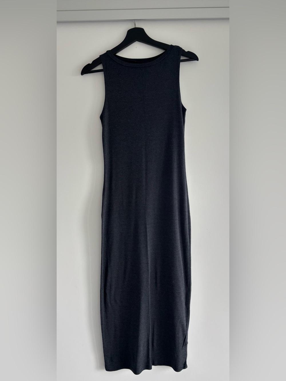 Topshop Dark Grey Sleeveless Maxi Tank Dress